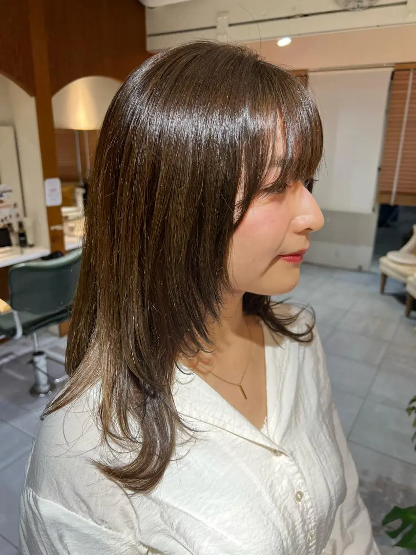 セミロング カラー パーマ ヘアアレンジ 🌷山田 有友名🌷のヘアスタイル