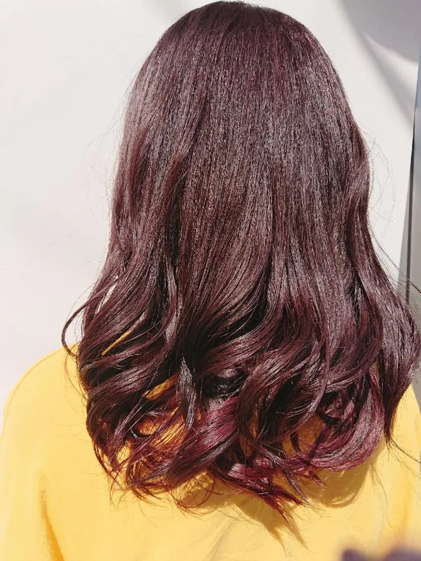 セミロング タッセルボブ× 美髪・髪質改善のヘアスタイル