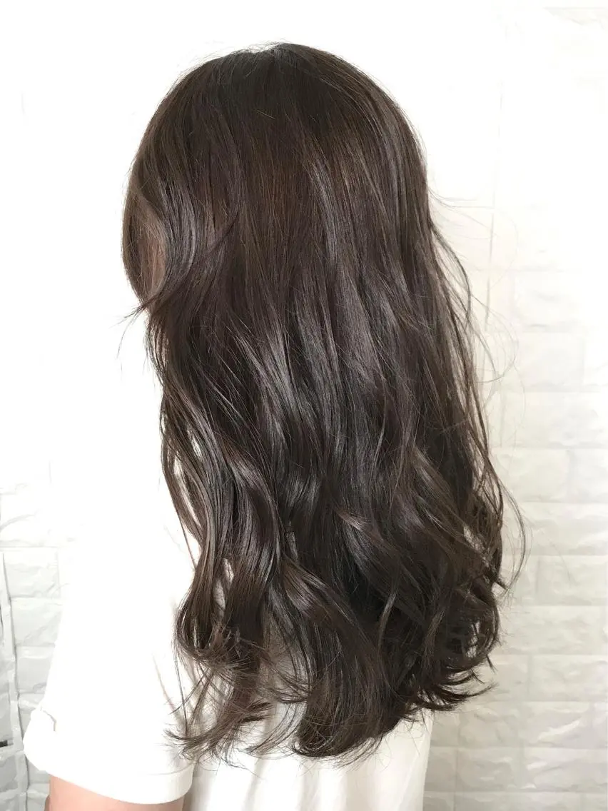 ロング カラー アッシュ 透明感カラー イルミナカラー 髪質改善縮毛矯正 美容師✂️山崎竜二のヘアスタイル