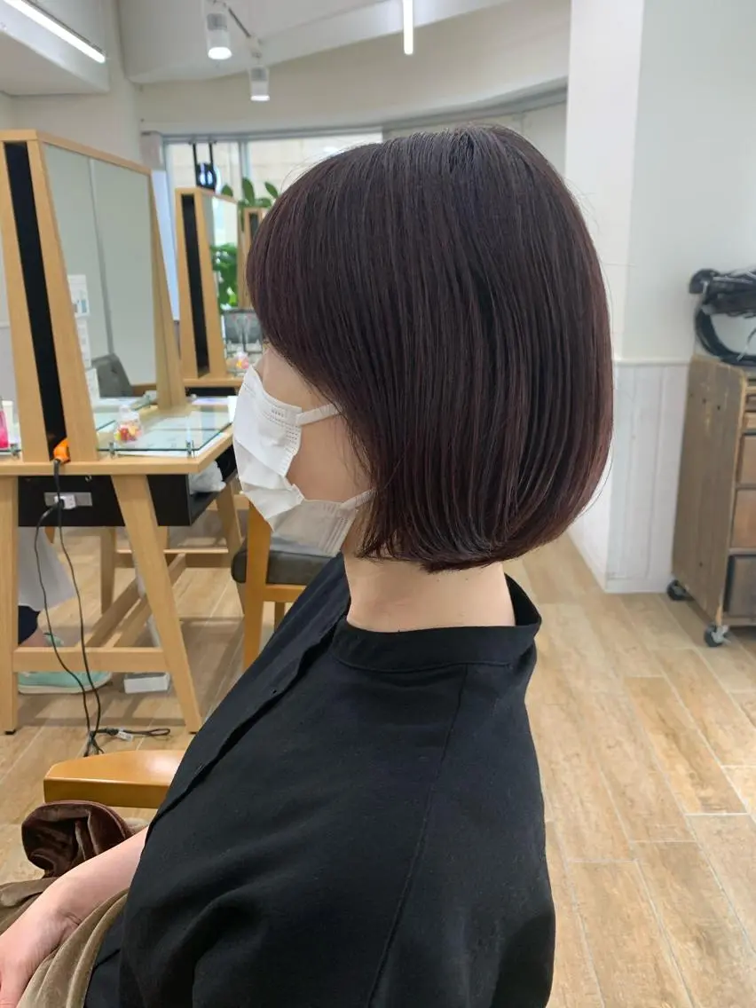 ショート カラー パーマ ヘアアレンジ メンズ キッズ ネイル マツエク・マツパ レイヤーカット/ 巻ける縮毛矯正のヘアスタイル