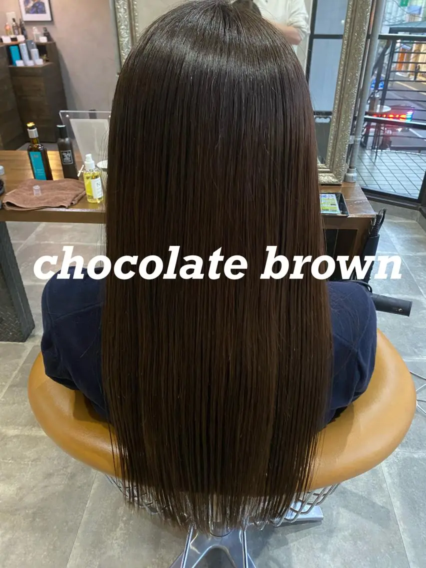ロング 縮毛矯正 黒木 栞のヘアスタイル