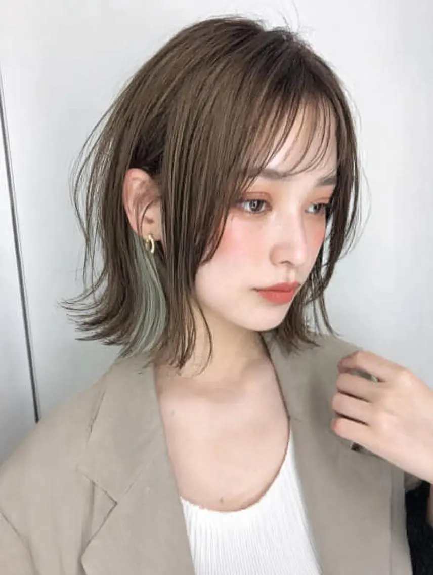 ミディアム カラー ✨エクステ✨本数・ 色合わせ相談可／山口のヘアスタイル
