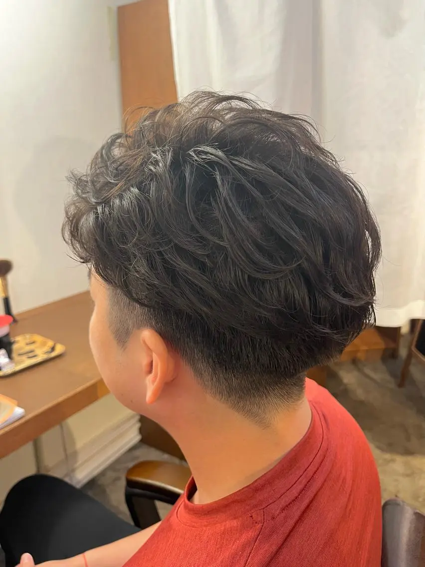 パーマ メンズ メンズパーマ パーマ 透明感カラー/ ブリーチ無し/RYOのヘアスタイル