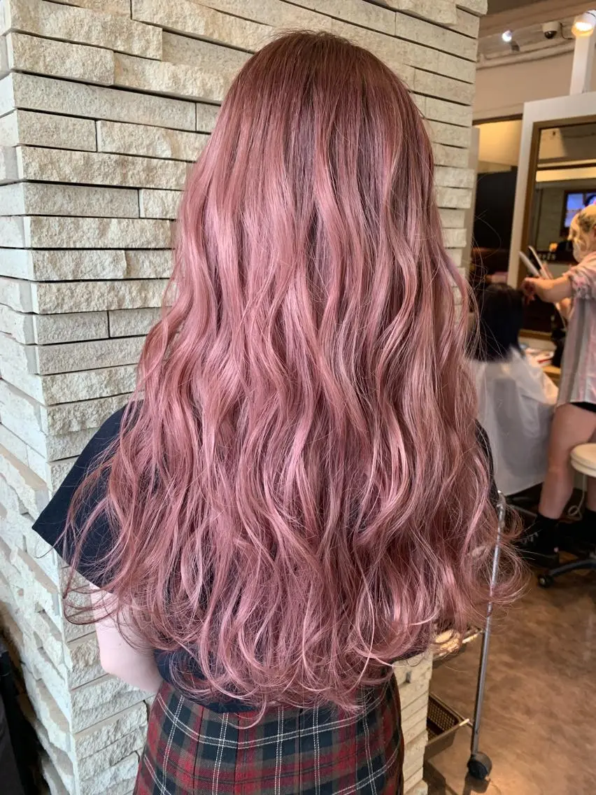 ロング カラー ブリーチ ラベンダーカラー ピンクカラー ヘアカラー JIL BLAN千葉 代表 Toshikiのヘアスタイル