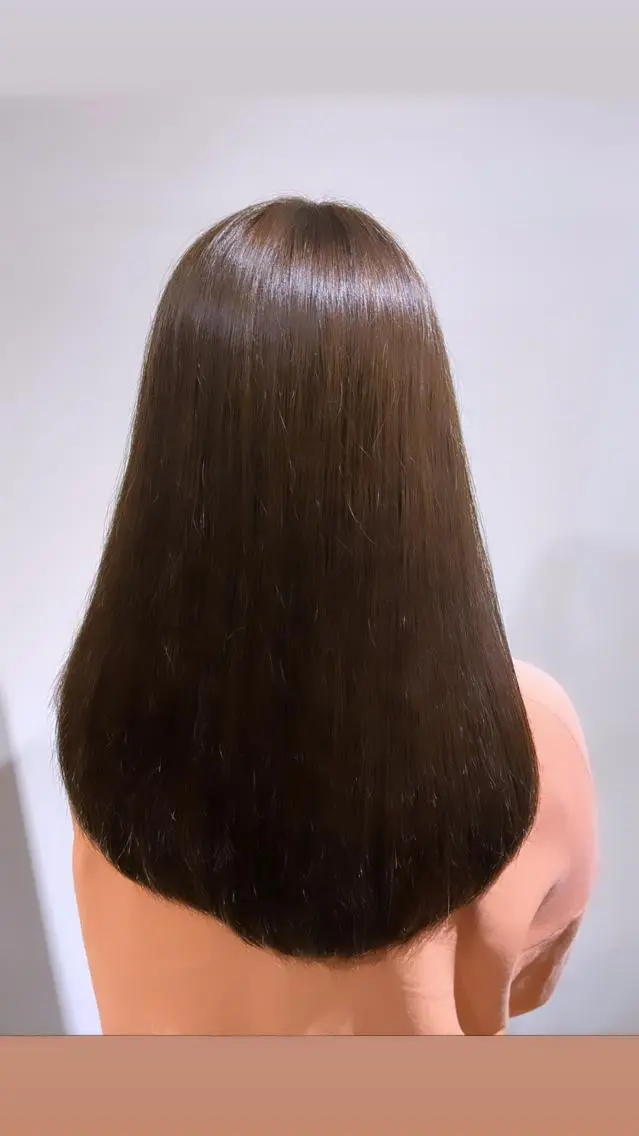 セミロング カラー ボブ 髪質改善 トリートメント 酸熱トリートメント mihoko/ ニュアンスパーマのヘアスタイル