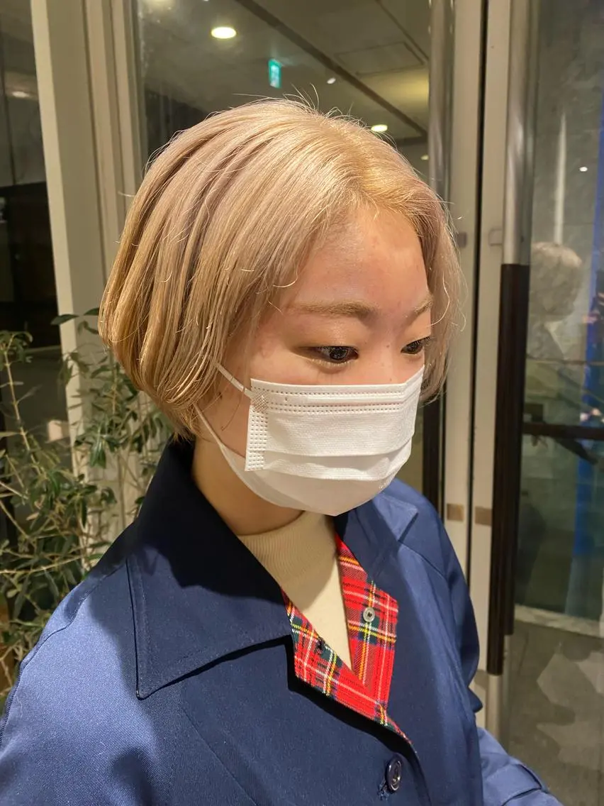 ショート 透明感カラー/似合わ せカット/大島実加永のヘアスタイル
