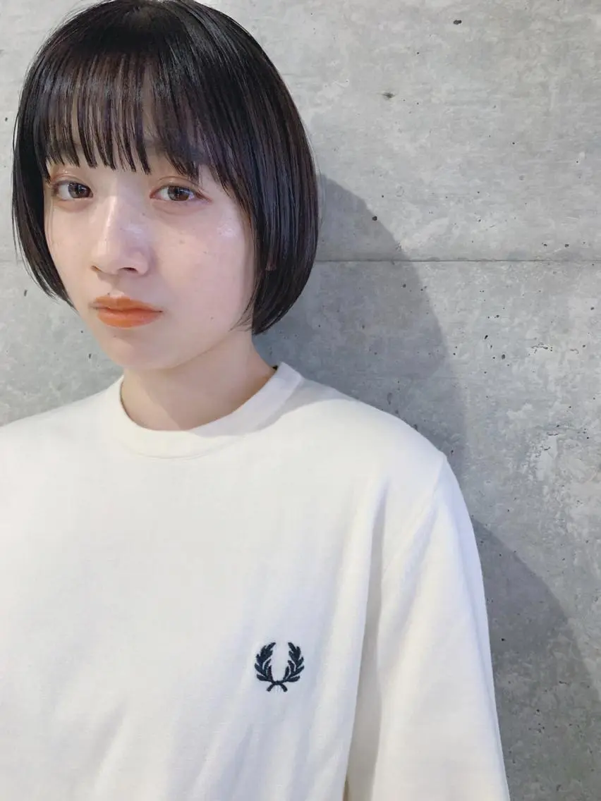 カラー ボブパーマコテ巻き風 パーマNo1深江秀平のヘアスタイル