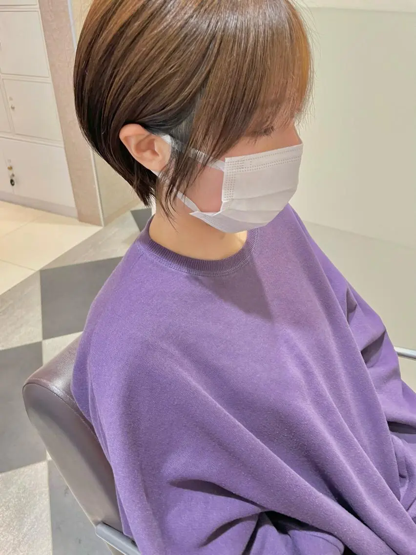 ショート カラー ショートボブ ボブ ショートヘア 鶴岡で縮毛矯正なら お任せ！ハヤシナオミのヘアスタイル