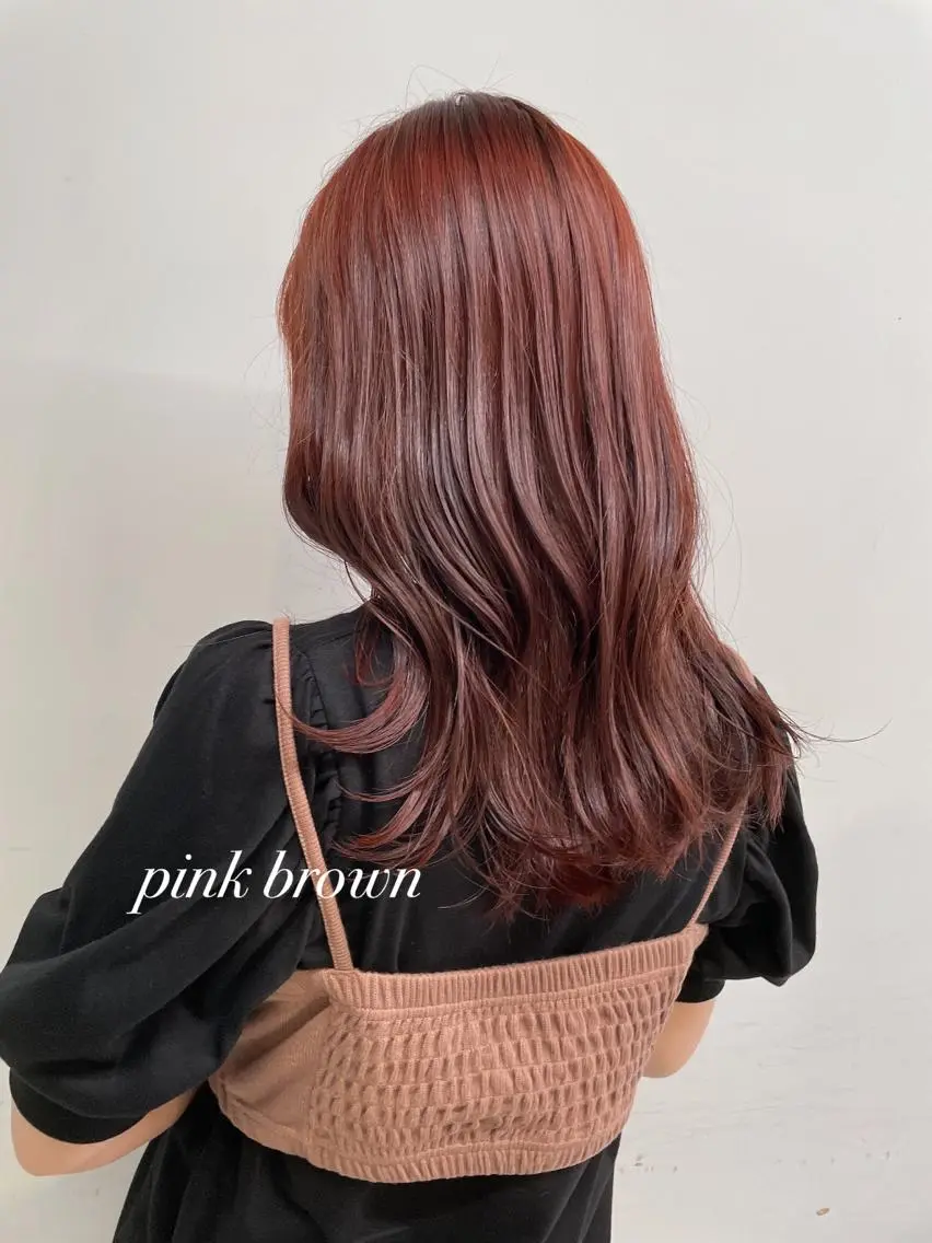 ミディアム カット ヘアカラー トリートメント 顔周りレイヤー/新宿 /モテ艶カラー/航介のヘアスタイル