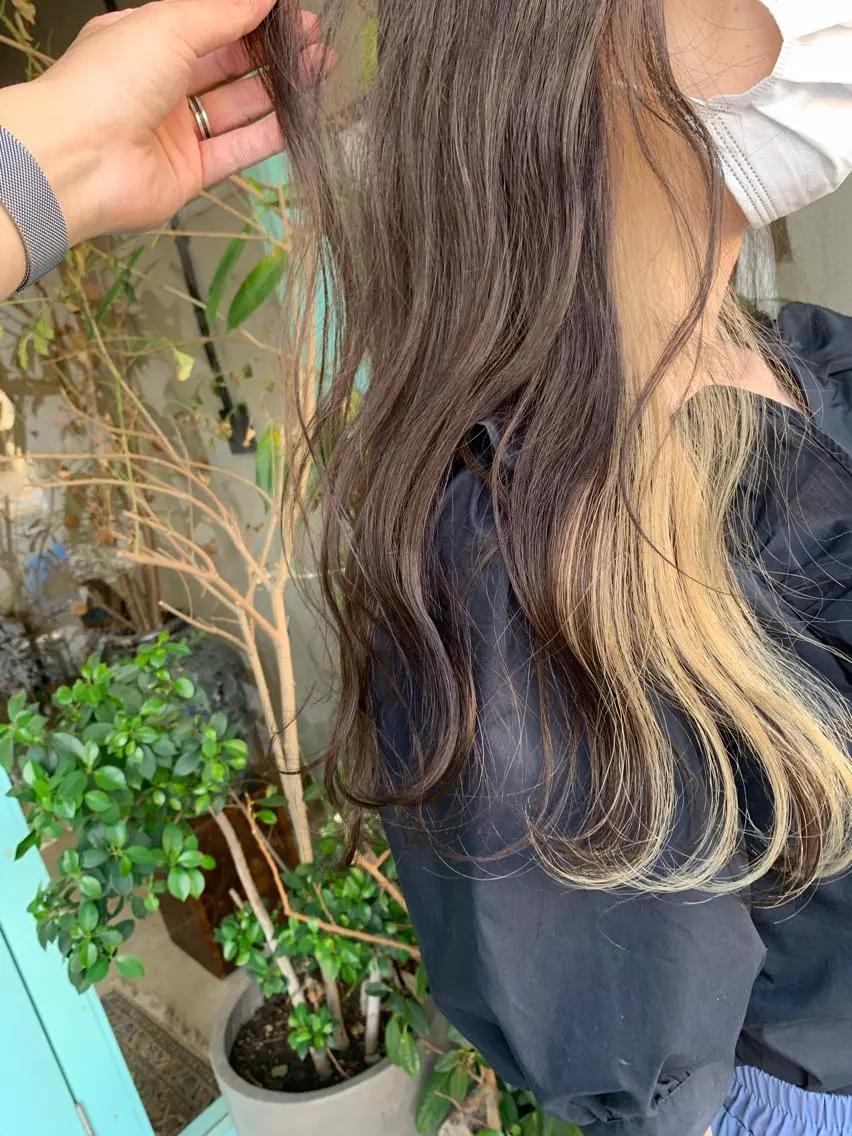 ロング カラー インナーカラー カット ヘアカラー トリートメント メンズカットパーマ/ ブリーチ高柳将太のヘアスタイル
