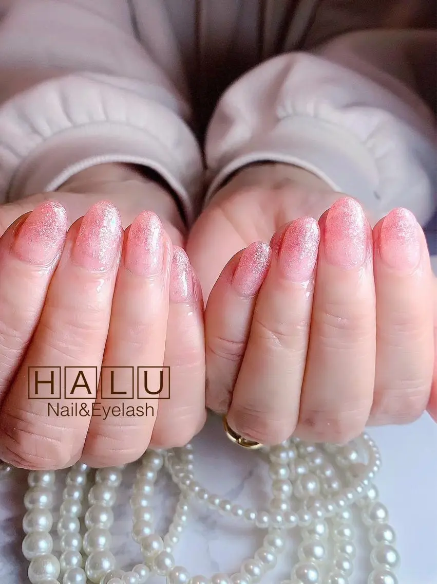 ネイル グラデーション ラメ(グリッター) ラメグラデーション HALU ハルのネイルデザイン