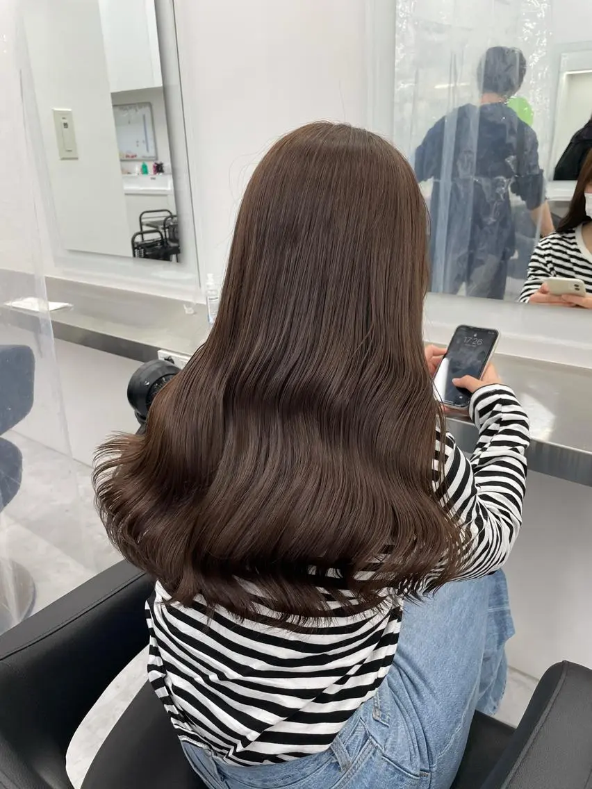 ロング カラー ヘアアレンジ 縮毛矯正/髪質改善/ ブリーチ毛/木元渓太のヘアスタイル