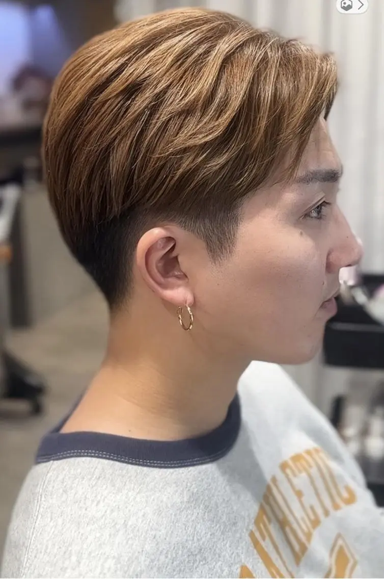ショート カット ヘアカラー ANNAメンズカット パーマ縮毛矯正🧡のヘアスタイル