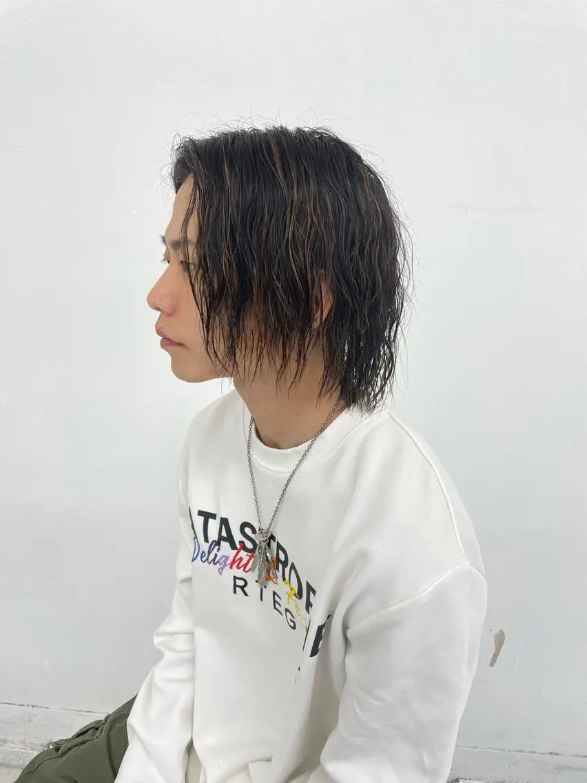 ミディアム パーマ メンズ 【柏メンズパーマ職人 】店長 KAZUMAのヘアスタイル