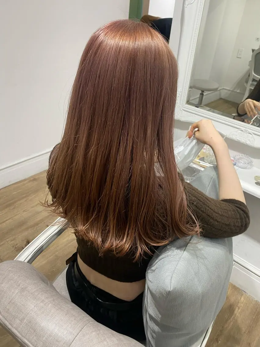 ロング カラー ヘアアレンジ ヘアカラー トリートメント あおい 🍒暖色カラーのヘアスタイル