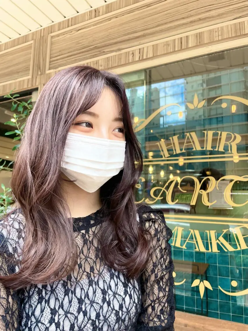 ロング カラー パーマ 吉田 瑛美のヘアスタイル