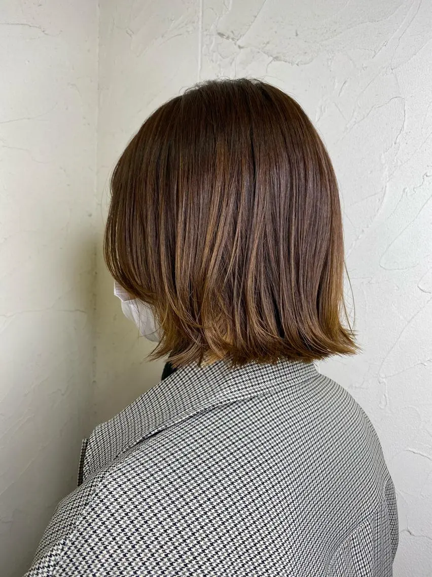 ショート 久力琴音''透明感 カラー''アレンジのヘアスタイル