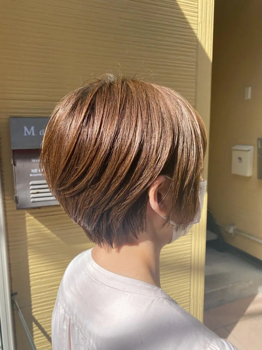 ショート カラー カット ヘアカラー トリートメント ショート、メンズ 一日1名限定枠⚡️のヘアスタイル