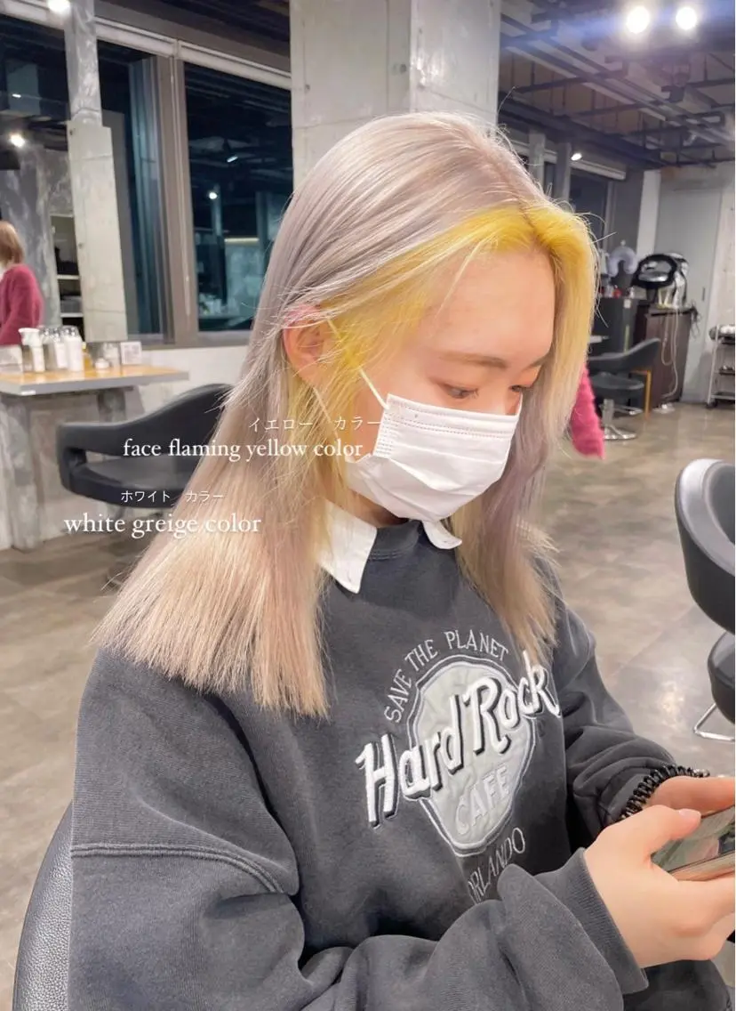 セミロング カラー パーマ ヘアアレンジ メンズ キッズ ネイル マツエク・マツパ アイブロウ メンズブリーチ ブリーチ 透明感カラー・レイヤ ー🎀amika🎀のヘアスタイル