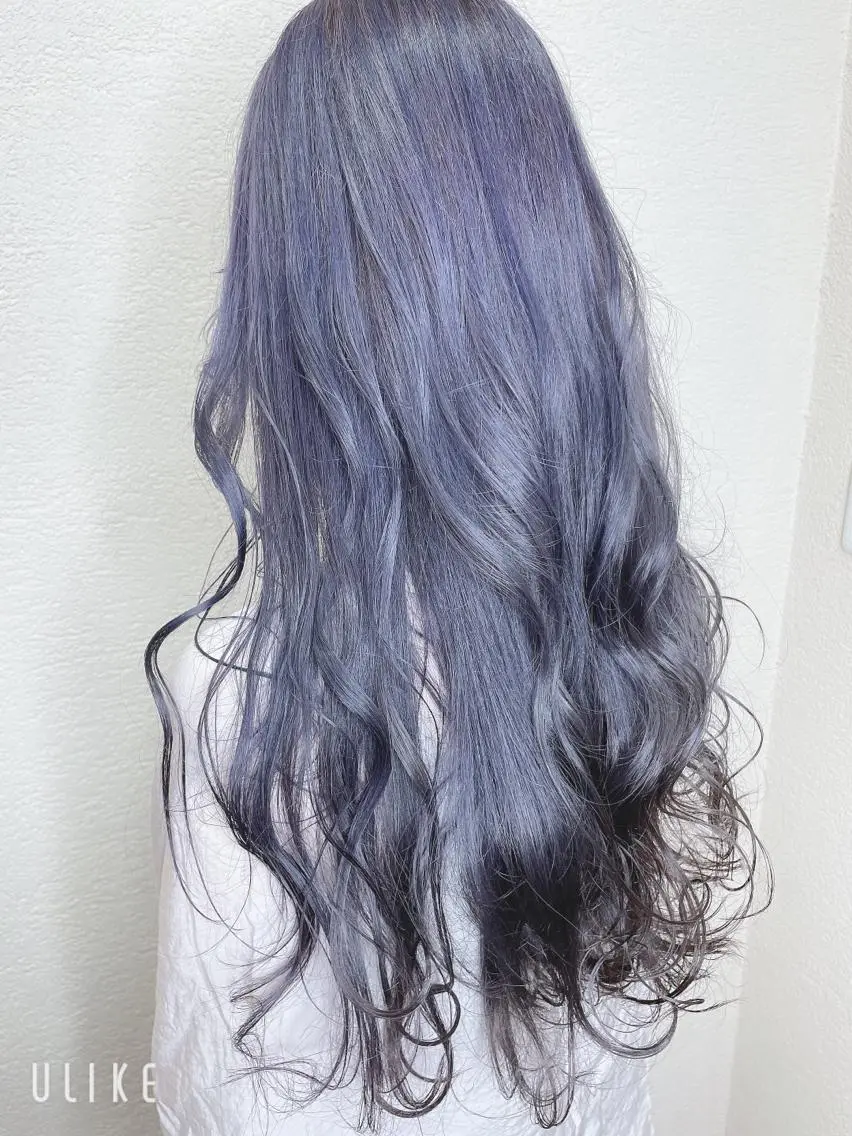 ロング カラー ブルーカラー ブルージュ カット ヘアカラー トリートメント ❣️モードケイズ塚口 和田一将のヘアスタイル