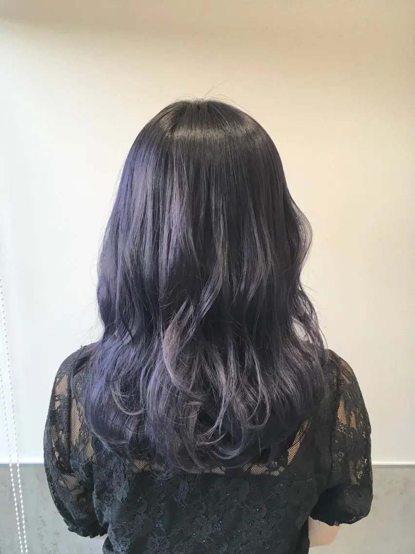 ミディアム カラー ラベンダーカラー ヘアカラー トリートメント ヘアセット yoshi ☆のヘアスタイル