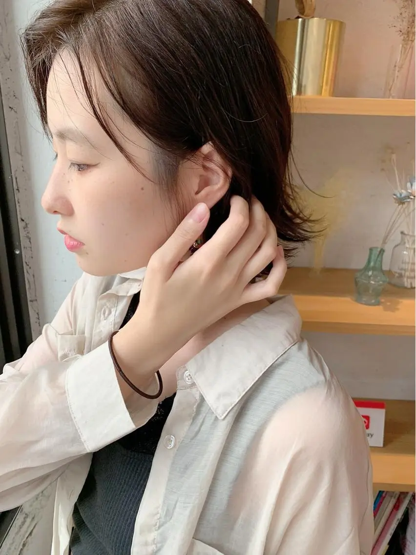 ショート カラー ベージュカラー 外ハネヘア カット ヘアカラー トリートメント 💛丁寧さNo.🥇 🧸片山智裕💛のヘアスタイル