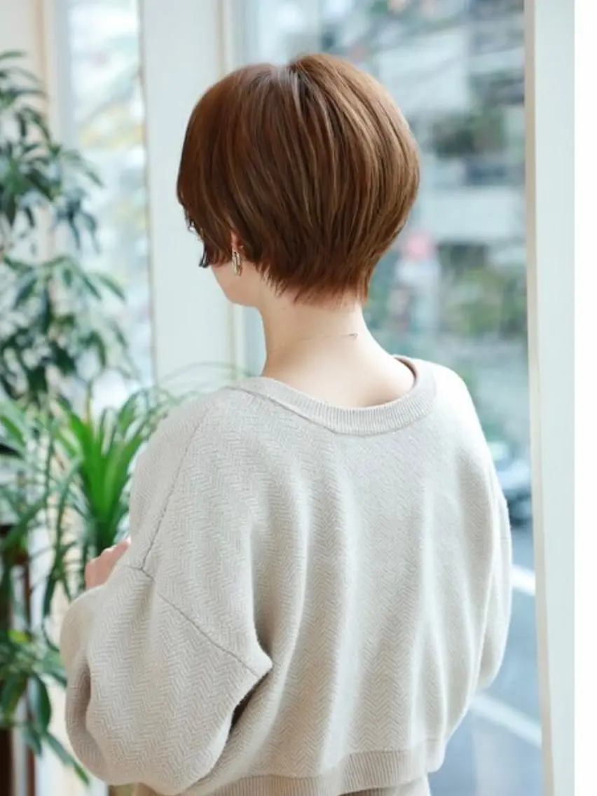 ショート ボブ ショートヘア 小顔カット 中尾 文哉のヘアスタイル