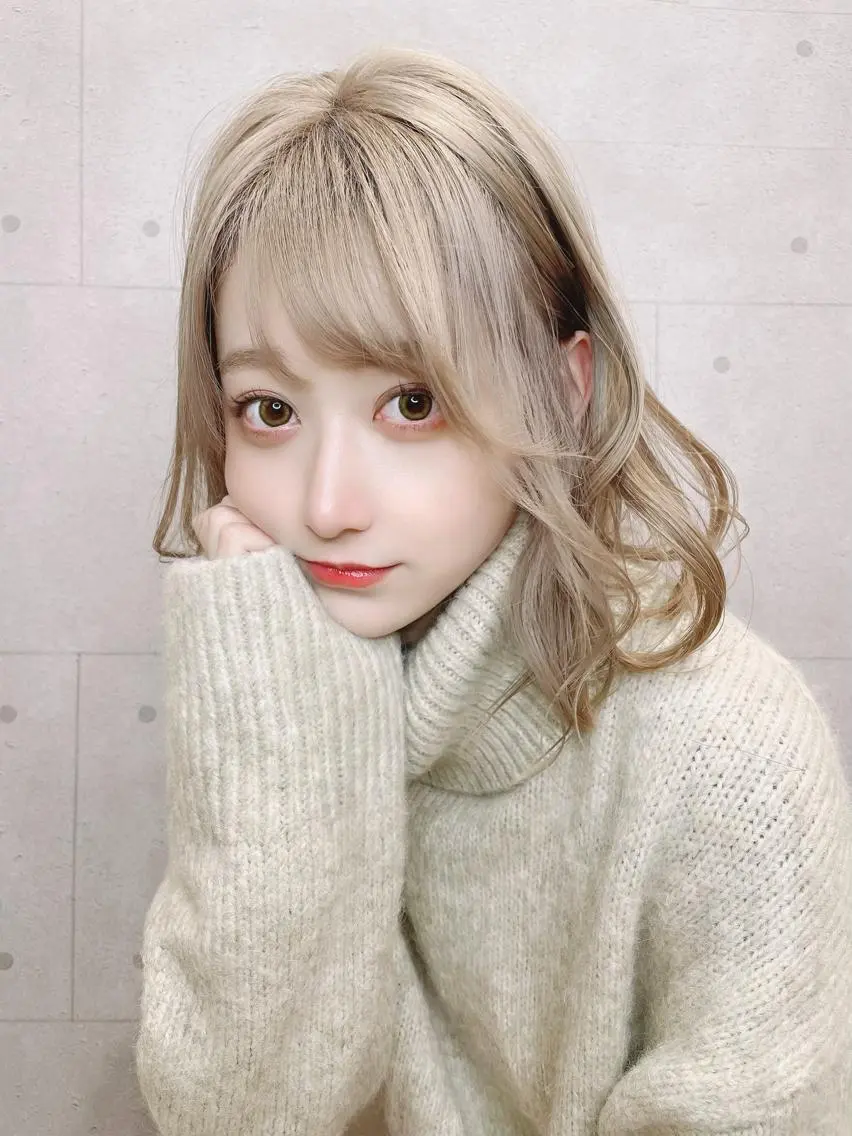 ミディアム カラー ヘアアレンジ 銀座メンズ専門🖤 叶奈々のヘアスタイル