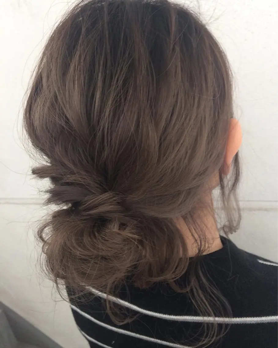 ミディアム ヘアアレンジ totalsalon koa5のマツエク・マツパデザイン