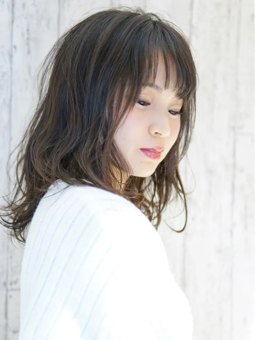 ミディアム カラー パーマ ヘアアレンジ キッズ ネイル マツエク・マツパ ミディアムネイル 永野 良一のヘアスタイル