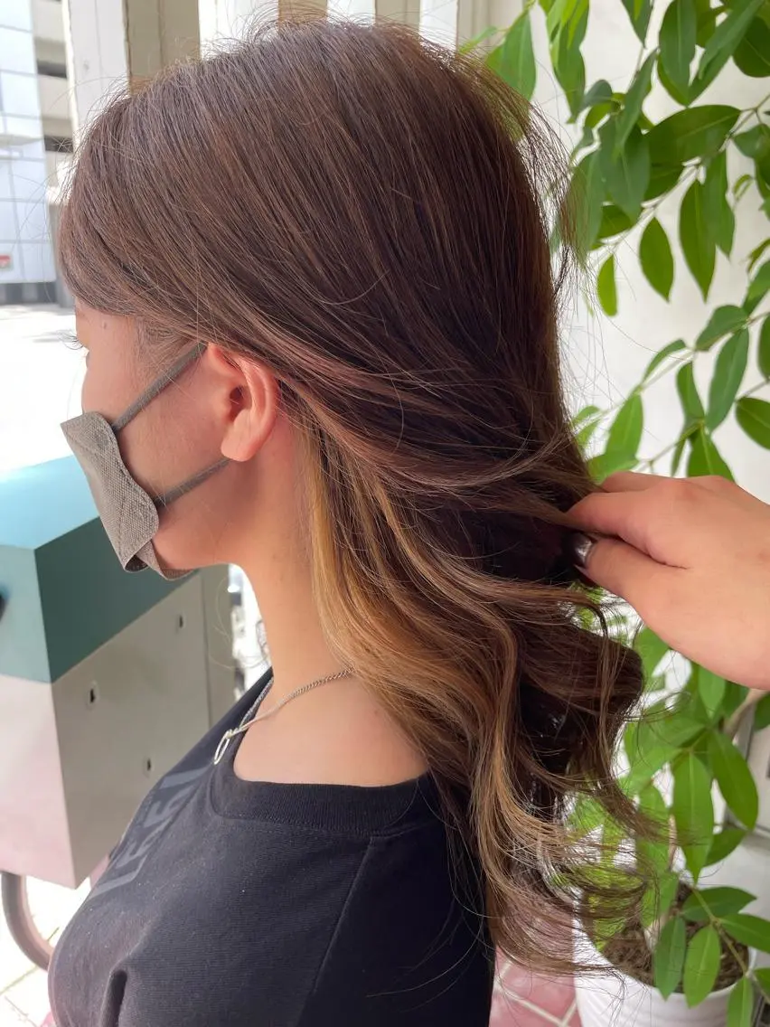ロング カラー ヘアカラー トリートメント ヘッドスパ 【店長】インナー指名 No.1戸塚優思のヘアスタイル