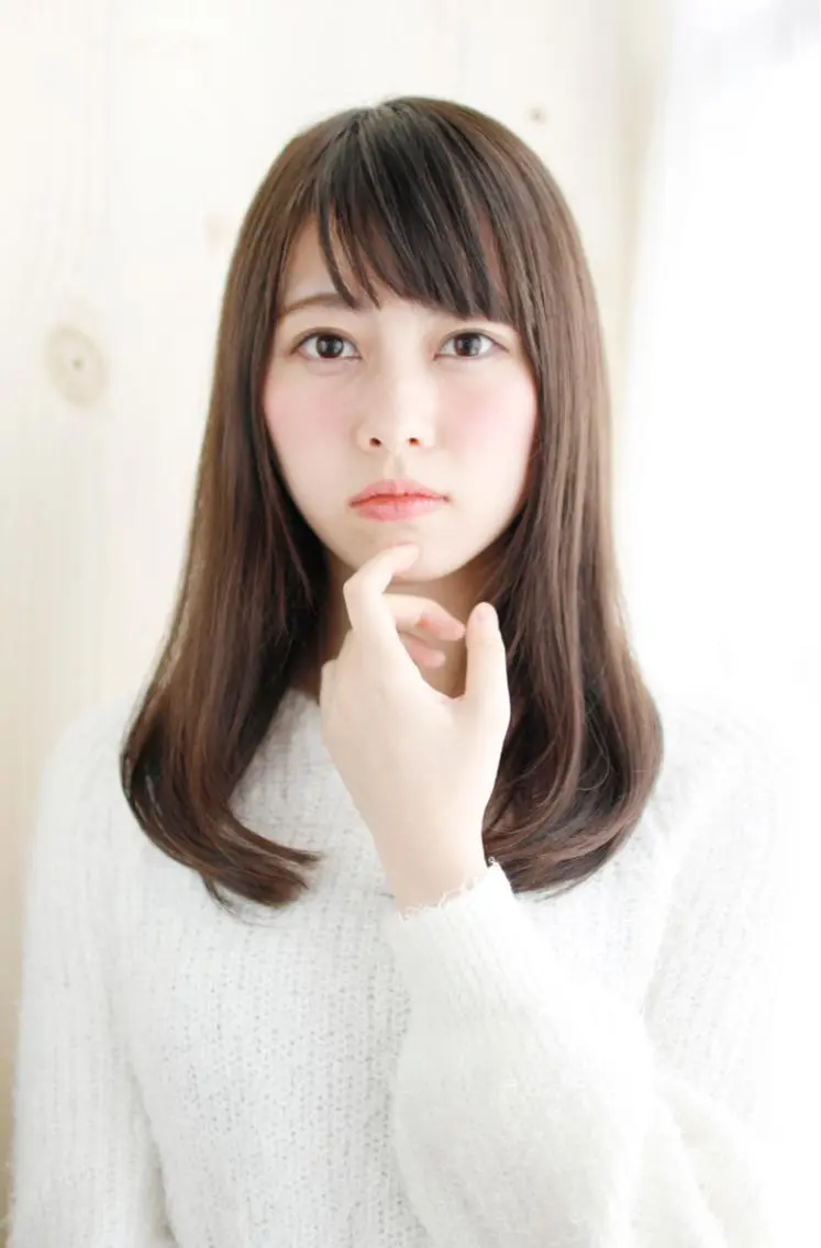 ロング カラー カット 縮毛矯正 バトヘアー渋谷 officialのヘアスタイル