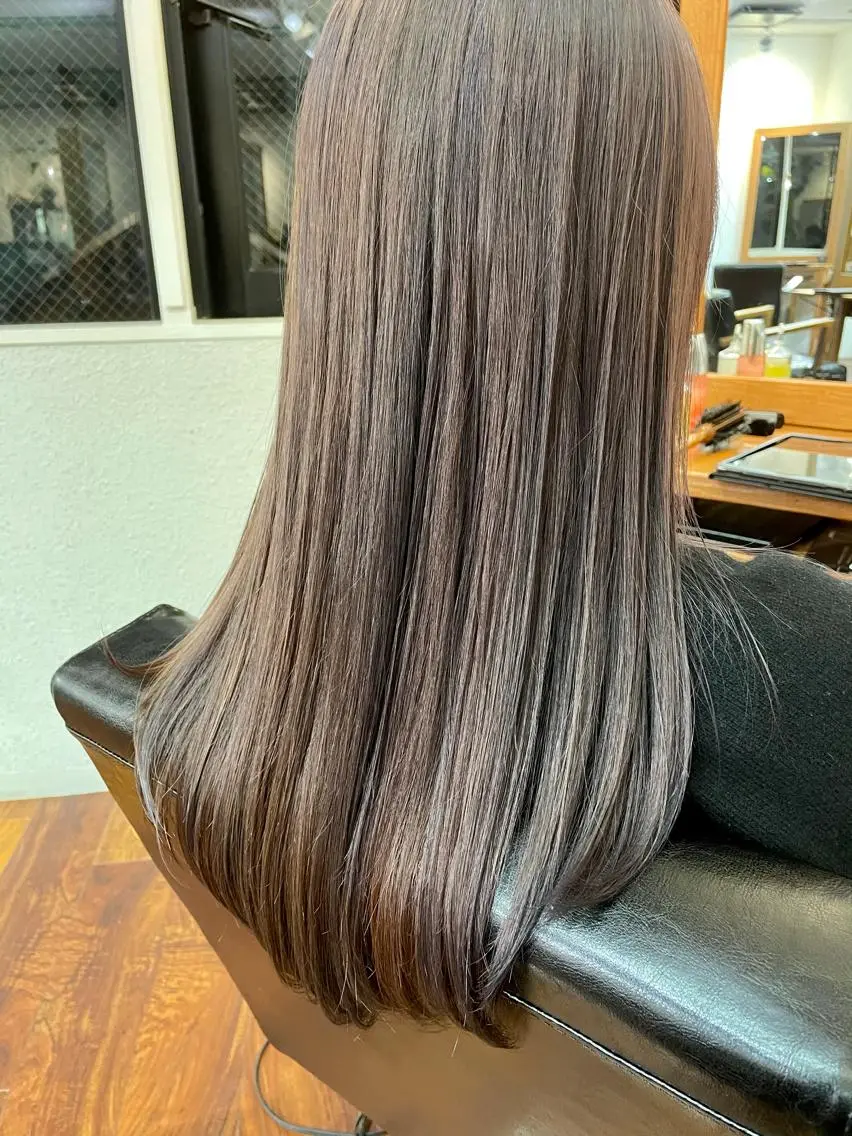 ロング カラー アッシュ ハイライトカラー ハイトーンカラー イルミナカラー インナーカラー 江上拓郎/ショート /酸性ストレートのヘアスタイル