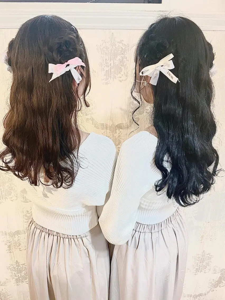 ロング ヘアアレンジ ヘアセット 💖透明感カラー💖 mayukoのヘアスタイル