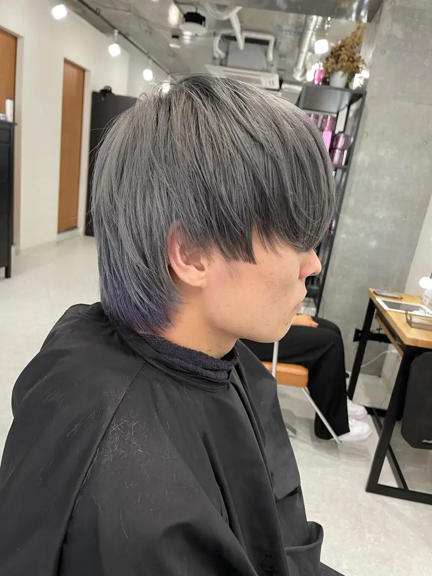 メンズ ヘアカラー トリートメント ヘアセット バレイヤージュ特化/ アキラのヘアスタイル
