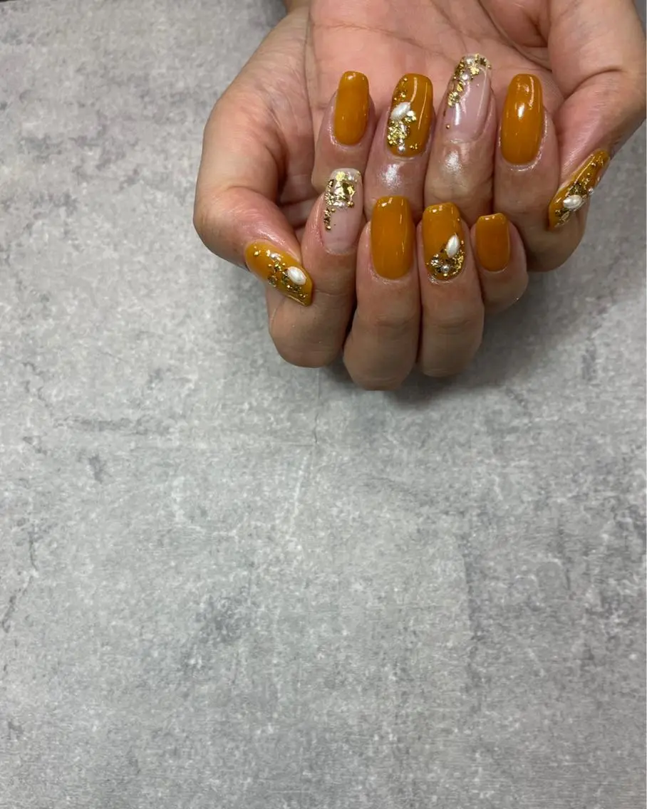 ネイル ニュアンスネイル 黄色 FASTNAIL PLUS 新宿店のネイルデザイン