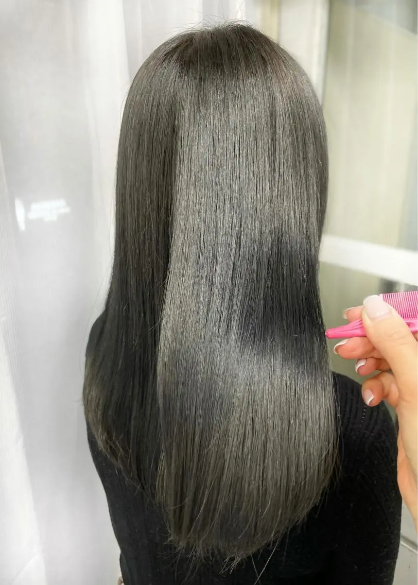 ロング カラー ヘアカラー トリートメント 韓国ヘア🤍髪質改善 🇰🇷AKANEのヘアスタイル