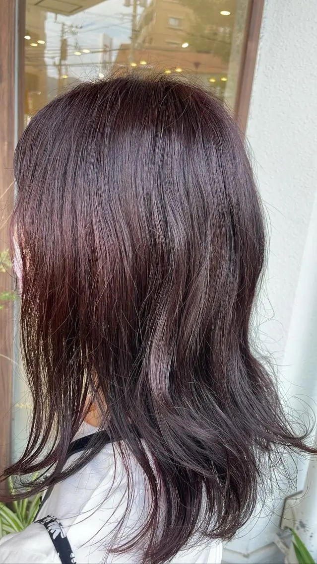 ロング カラー ピンクカラー horie mayaのヘアスタイル