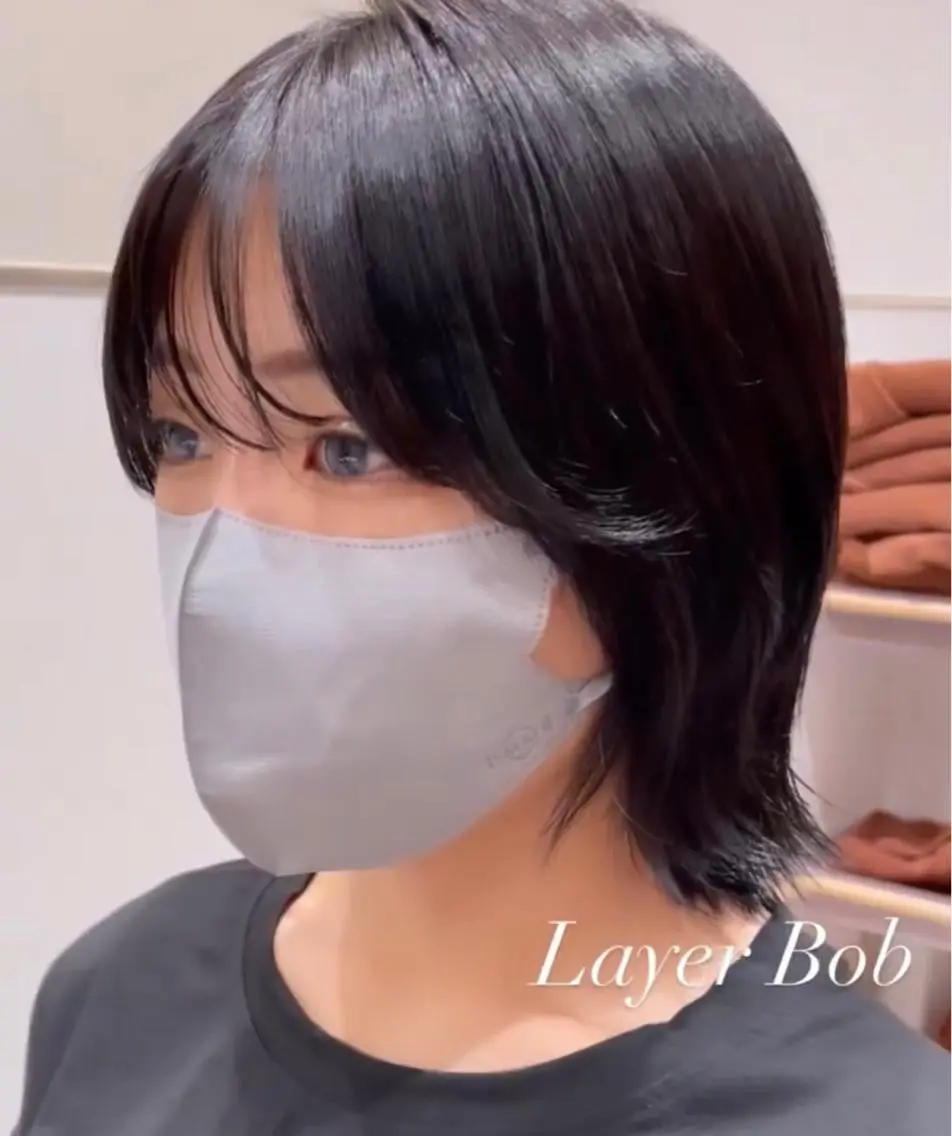 ショート 🤎小顔レイヤー /ベージュ🤎友香のヘアスタイル