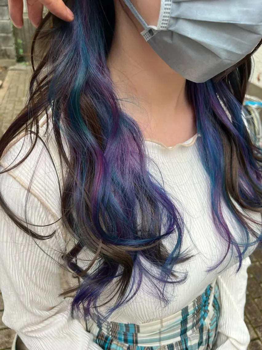 ロング カラー ショートボブ アッシュ バレイヤージュ ミストバング ベージュカラー カット ヘアカラー トリートメント 原宿サロン代表 デザインカラー伊藤卓のヘアスタイル