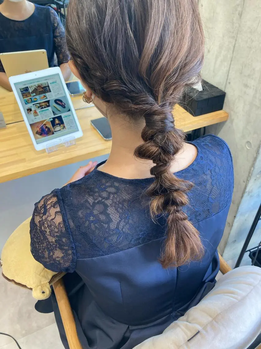 セミロング ヘアセット ✨色持ちの良い艶 カラー✨蟹江真世のヘアスタイル