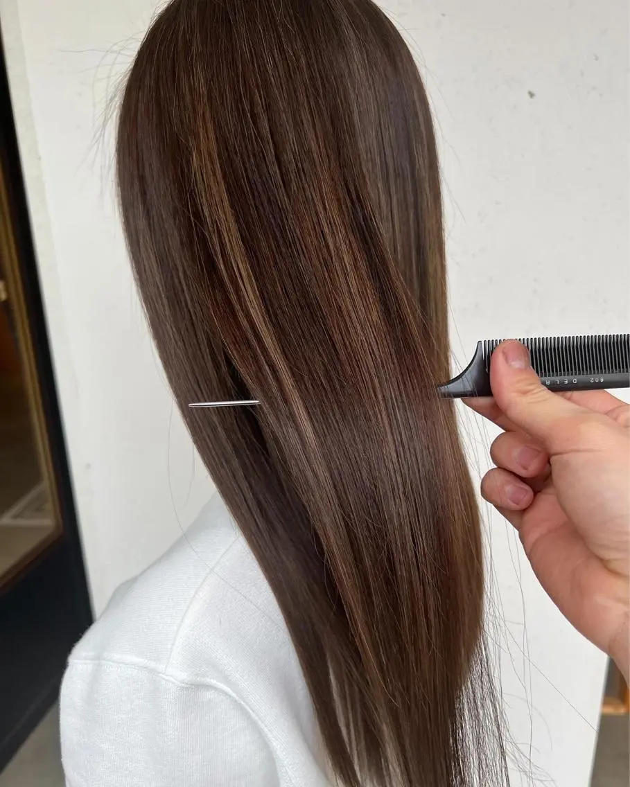 ロング カラー ヘアアレンジ 髪質改善 トリートメント 白髪ぼかし 🔥イワイコウキのヘアスタイル