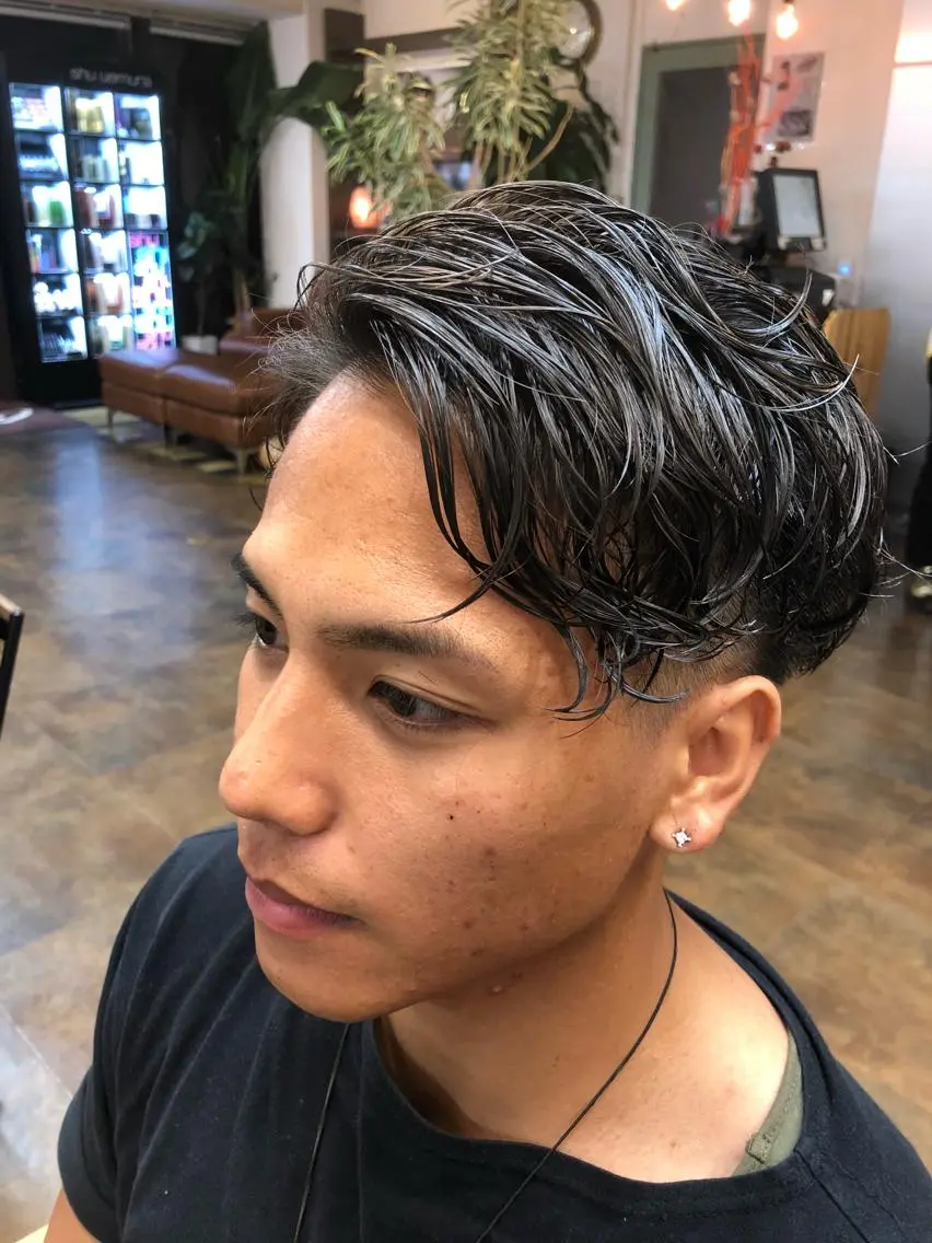 ショート パーマ メンズ コレットヘアー 田中アヤノのヘアスタイル
