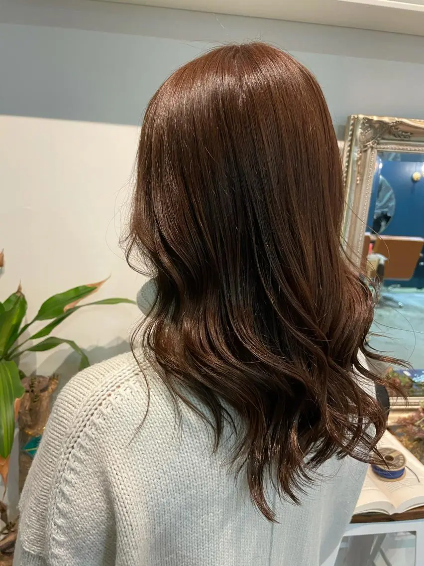 セミロング カラー ベージュカラー ブリーチ ブリーチなしカラー 💐パーソナルカラー /市橋加菜💐のヘアスタイル