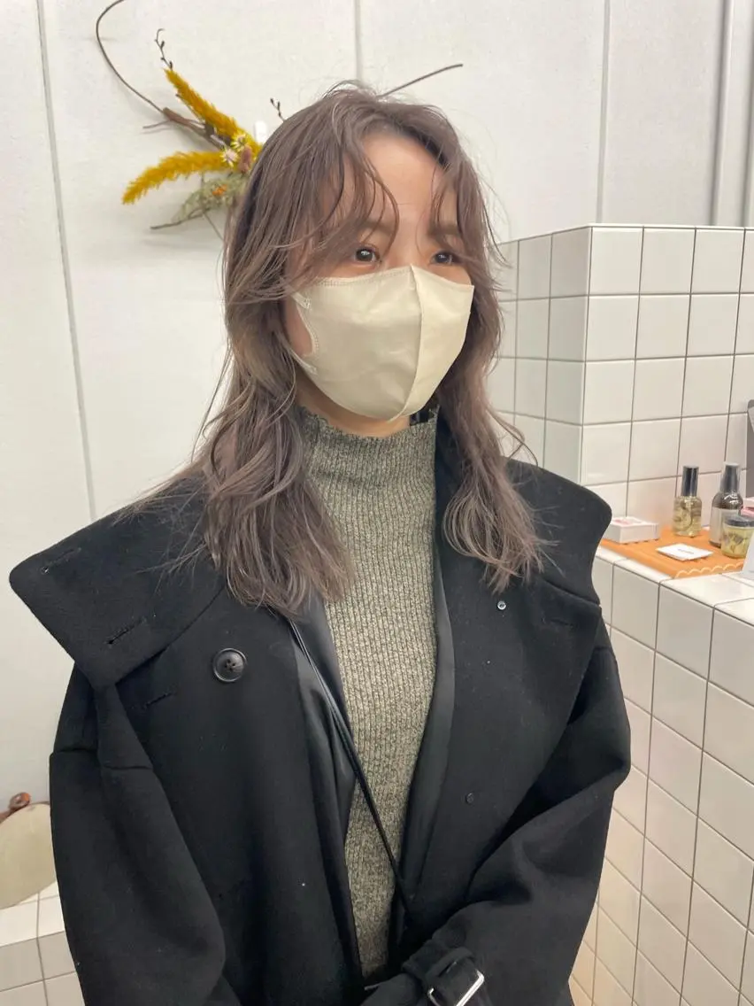 ミディアム カラー カット ヘアカラー 関 京磨のヘアスタイル