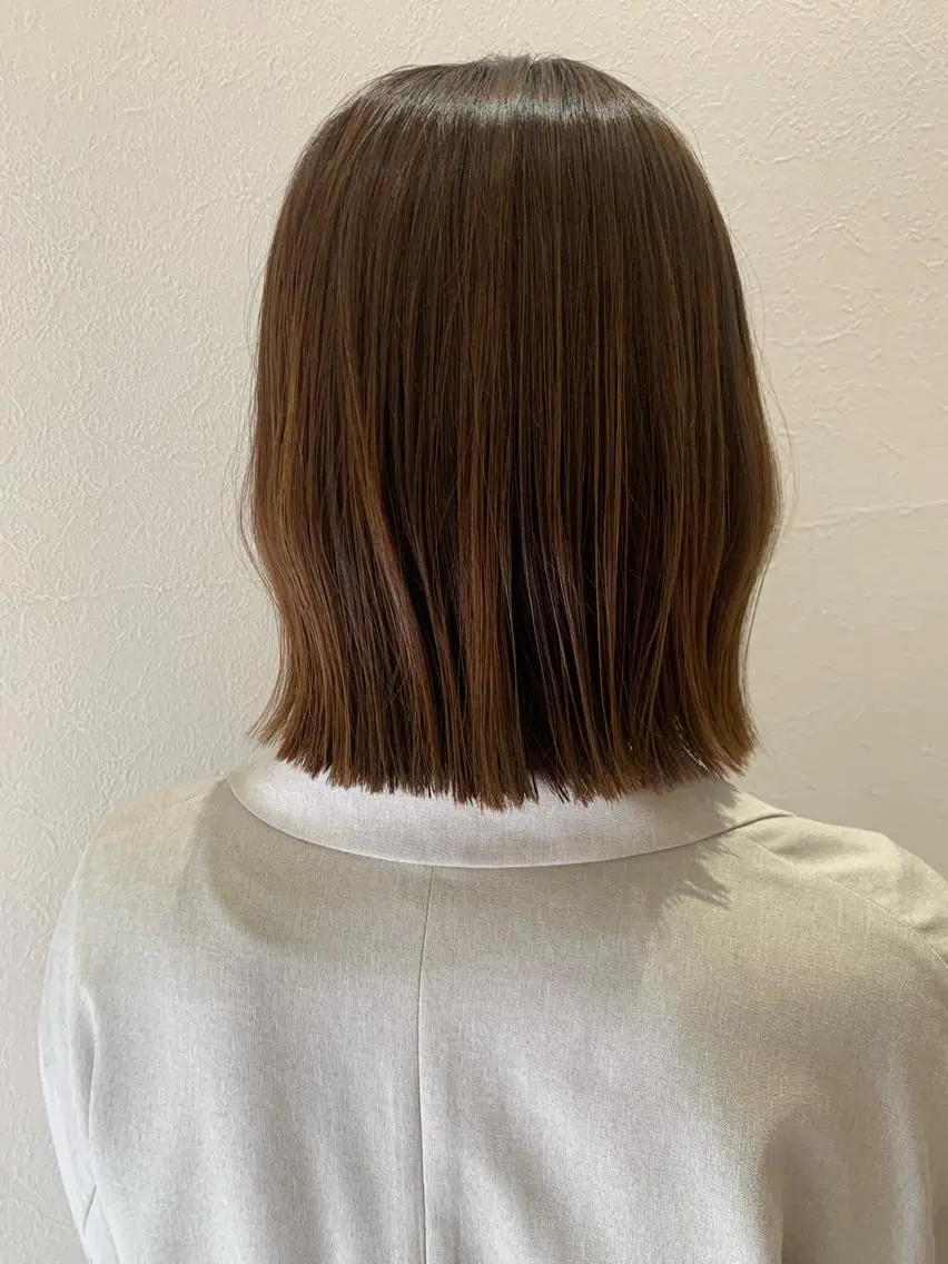 ミディアム カラー カット トリートメント hubhair レイヤー/透明感のヘアスタイル