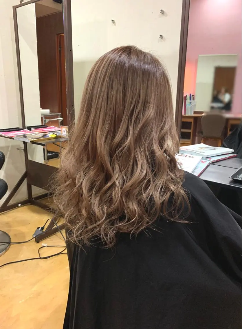 ロング カラー ヘアカラー トリートメント 韓国レイヤーカット★ 小林大樹のヘアスタイル