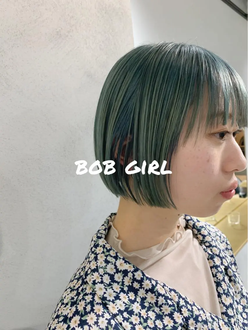 カラー ボブパーマコテ巻き風 パーマNo1深江秀平のヘアスタイル