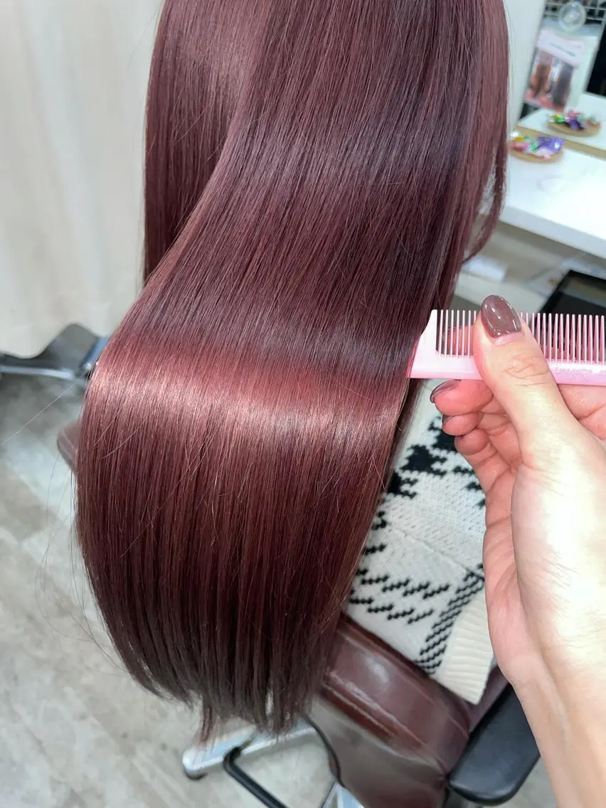 ロング カラー ブリーチ ケアブリーチ ヘアカラー トリートメント 韓国ヘア🤍髪質改善 🇰🇷AKANEのヘアスタイル