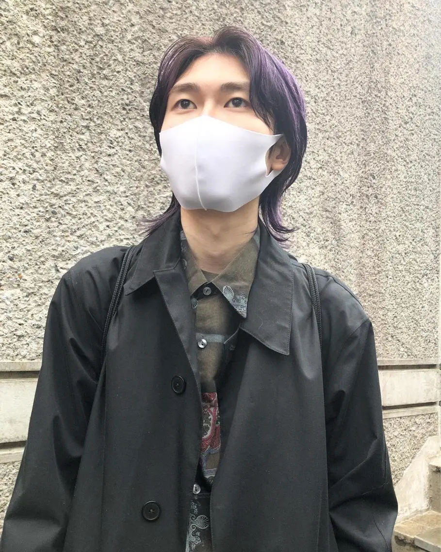カラー ヘアアレンジ バイオレットカラー ウルフカット カット ヘアカラー トリートメント ヘアセット メンズ特化✂️栗原 侑也のヘアスタイル